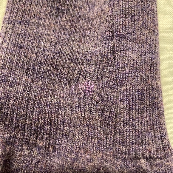 FLAWED Charlie & Robin Anthropologie purple scarf-wrapped wool sweater - Picture 12 of 15